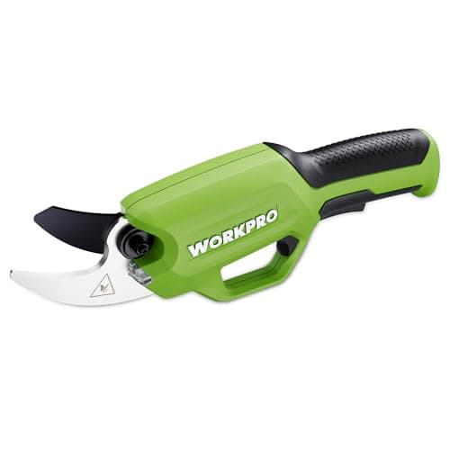WORKPRO 7,2V Akku Gartenschere für Professionelle und Hobbygärtner im Garten und Wald mit 19mm Schnittdurchmesser und 2A