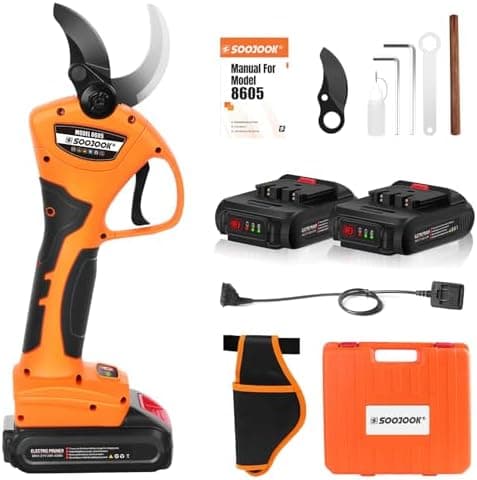 SOOJOOK Professional Akku Astschere 1050W 2x21V 2A für Profis und Amateure, Ideal für Gartenpflege in variousiven Bereic