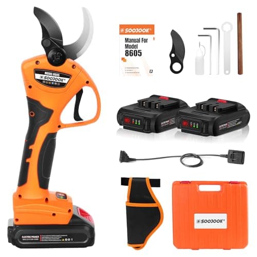 SOOJOOK Professional Akku Astschere 1050W 2x21V 2A für Profis und Amateure, Ideal für Gartenpflege in variousiven Bereic