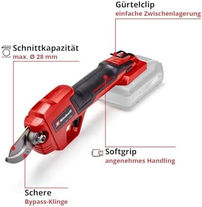 Einhell Akku-Astschere GE-LS 18 Li-Solo für Profis und Handwerker bei schwierigen Aufgaben
| Einhell Akku-Astschere GE-