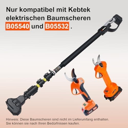 Kebtek Lang Teleskopstiel Verlängerung für B05540 Elektrische Gartenschere - Baumhöhenzugäng und Flexibilität - B0-Pole