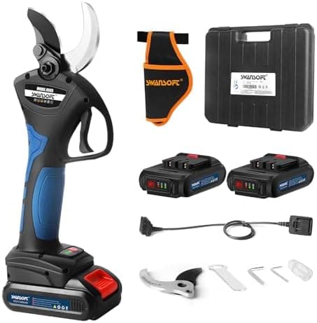 SWANSOFT Professionelle Elektrische Gartenschere Akku mit Verlängerungskabel für Weinberge und Obstgärte
| SWANSOFT 40