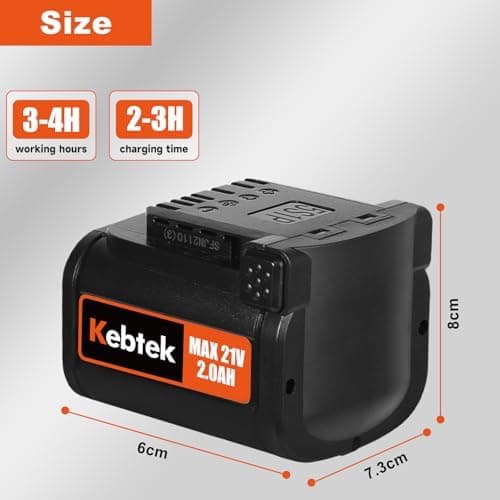 Ersatz Lithium-Ion-Akku für kabellose Astscheren, 2000mAh 10C High-Rate Discharge, Max 21V Rated 18V