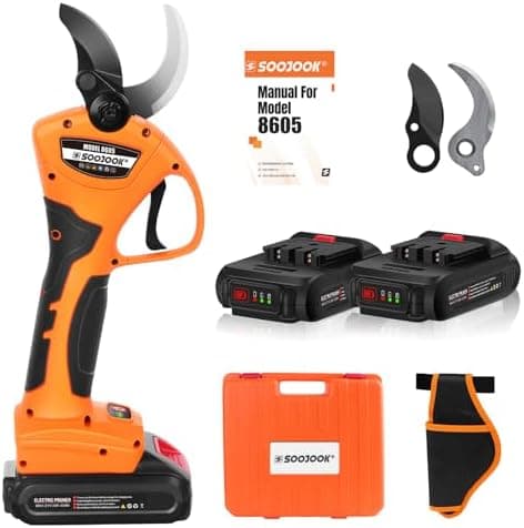 SOOJOOK Professional Akku Astschere 1050W 2x21V 2A für Profis und Amateure, Ideal für Gartenpflege in variousiven Bereic