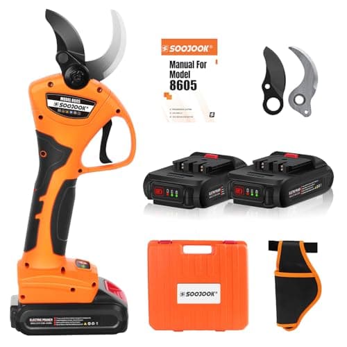 SOOJOOK Professional Akku Astschere 1050W 2x21V 2A für Profis und Amateure, Ideal für Gartenpflege in variousiven Bereic