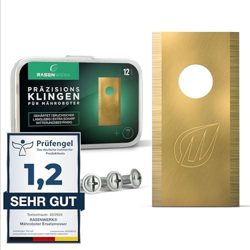 RASENWERK® Hochwertige Mährobotermesser für Bosch Indego - Universal Ersatzklingen - Titancarbid legierte Klingen, 36 St
