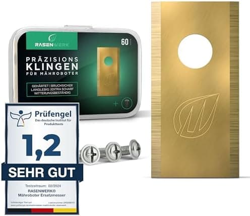 RASENWERK® Hochwertige Mährobotermesser für Bosch Indego - Universal Ersatzklingen - Titancarbid legierte Klingen, 36 St