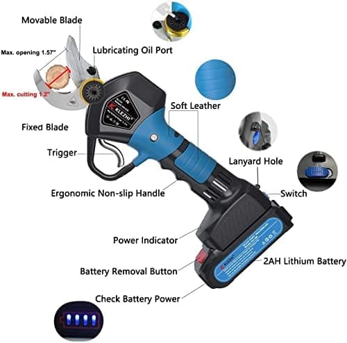 Professionelle Schnurlose Elektrische Gartenschere K Klezhi, 21V Astschere, für professionellen Gebrauch, Rebschere und