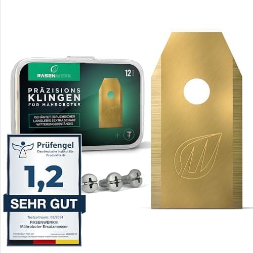 RASENWERK® Hochwertige Mährobotermesser für Bosch Indego - Universal Ersatzklingen - Titancarbid legierte Klingen, 36 St