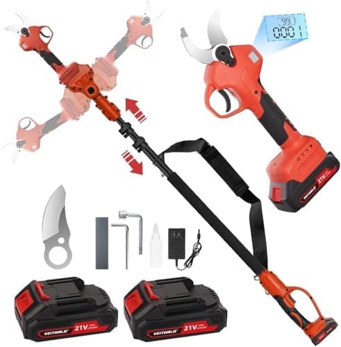 Veitorld Astschere Teleskop, 2000mAh Akku, Teleskopstange 130-245 cm, Geschenk für Männer zu Valentinstag