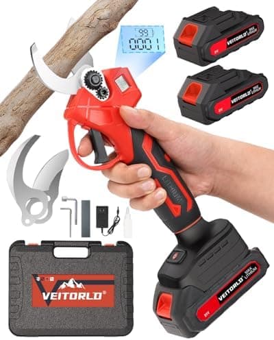 Veitorld Astschere Teleskop, 2000mAh Akku, Teleskopstange 130-245 cm, Geschenk für Männer zu Valentinstag
