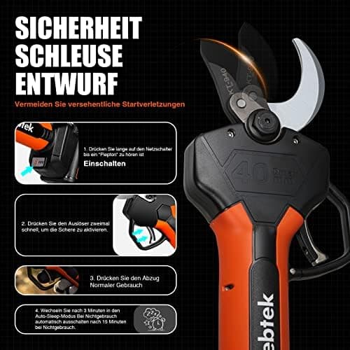Kebtek Professionelle Akku-Astschere für Fachleute (KT940-body)