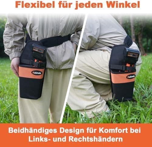 Kebtek Langlebige Werkzeugtasche für Gärtner Verstärkte Version mit Magnetverschluss und Verstellbarer Schnellverschlagu