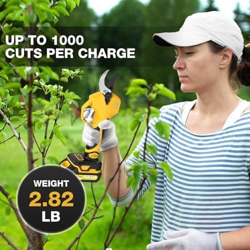 Akku Astschere 50MM Mit Bildschirm für Obstgärte und Bauernhof 1000-W-Motor 2x2000mAh Akkus