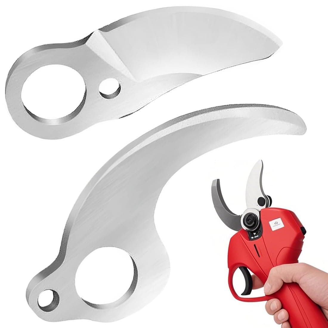 VEOIRXU Ersatzklinge für Elektrische Gartenschere - Festes & Bewegliches Astschererblatt (2 Stück), ideal für Gartenlieb