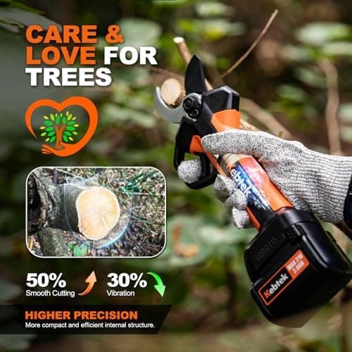 Professionelle Akku-Astschere 33MM Heavy Duty für Profis mit 2Ah Akkus und Bürstenloser Motor