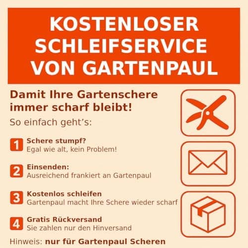 GARTENPAUL Premium Gartenschere mit Ratschenfunktion, robuste Profi-Qualität, 30 Jahre Qualität für Gartenfreunde