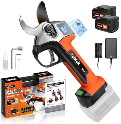 Kebtek Professionelle 35MM Elektrische Astschere 18 V - Hochleistungsakkubatterie - 2 Stück Set