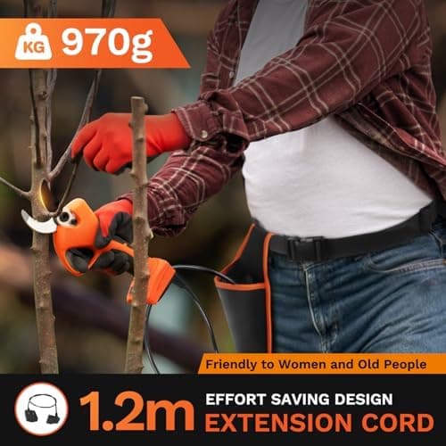 SOOJOOK Professional Akku Astschere 1050W 2x21V 2A für Profis und Amateure, Ideal für Gartenpflege in variousiven Bereic