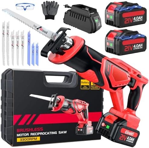 XIAZIR Elektrische Astschere 600W Brushless-Motor, Kabellos für Garten, Obstgarten & Farm 2×21V 2000mAh Akku