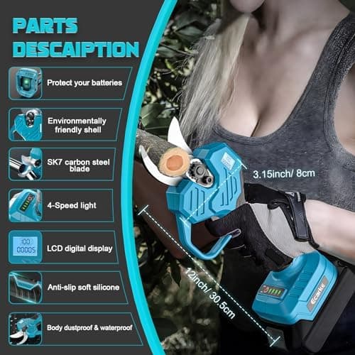 Ecarke Makita-Kompatible Akku-Astschere 18V, 38-50mm Schnittdurchmesser - Profi-Gartenwerkzeug für Effizienz - Ohne Akku