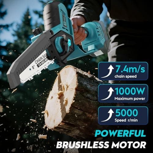 Akku-Kettensäge Makita 18V - 8&10 Zoll Wechselblattbar - bürstenlos für Holzschneidetasks und Baumpflege