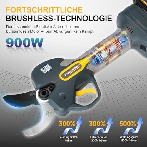 Prunarbo 50mm Elektrische Astschere 900W Starkes Schneiden Professional Kompatibel mit Makita 18V Akkus PR-E50  
Prunarb