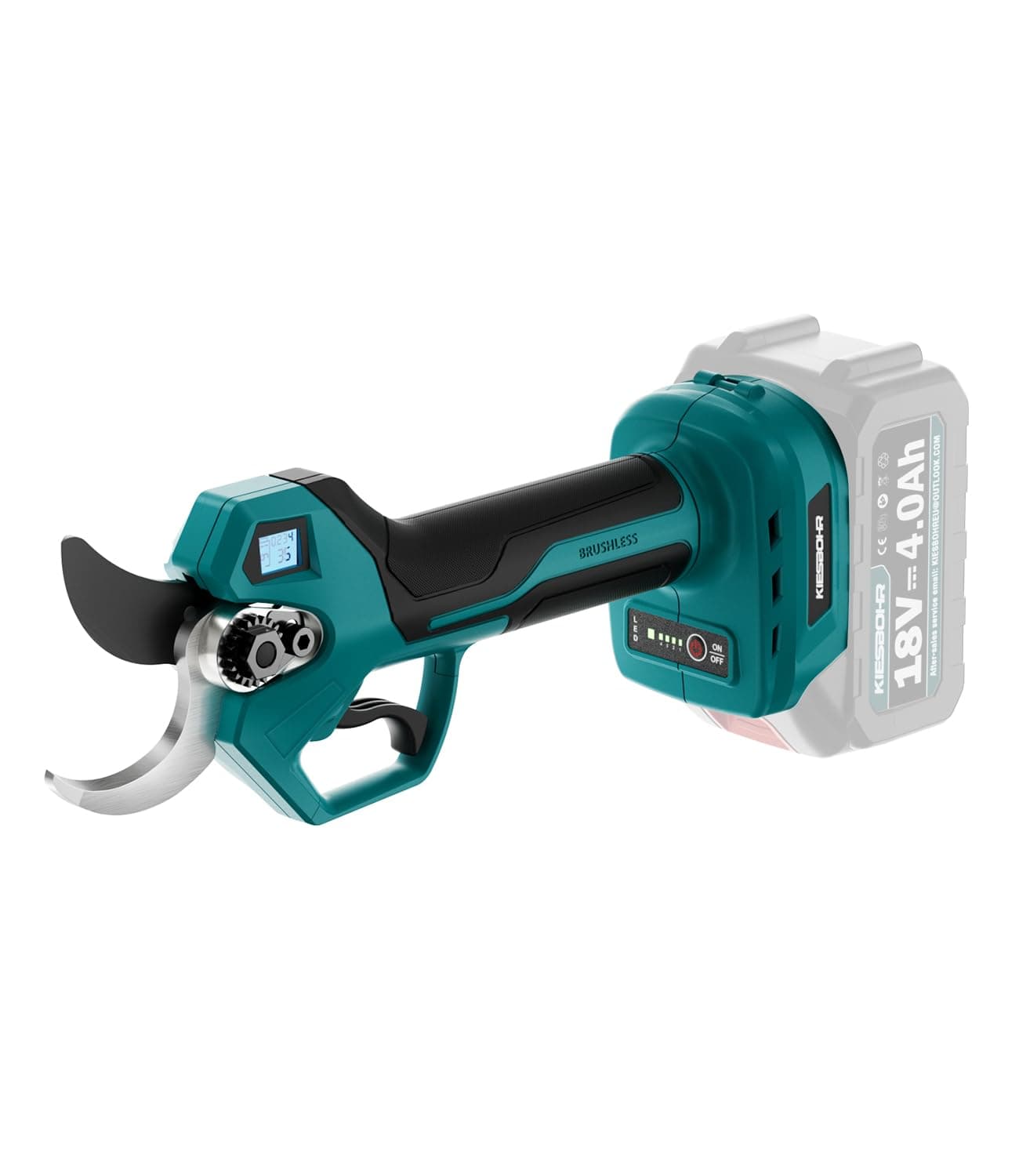 KIESBOHR 18V Akku Gartenschere für professionelle Baumabtaster