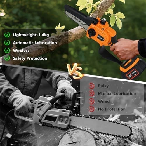 Akku-Kettensäge Mini 6000mAh 1000W Motor für Gartenarbeit