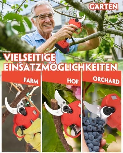 Veitorld Astschere Teleskop, 2000mAh Akku, Teleskopstange 130-245 cm, Geschenk für Männer zu Valentinstag