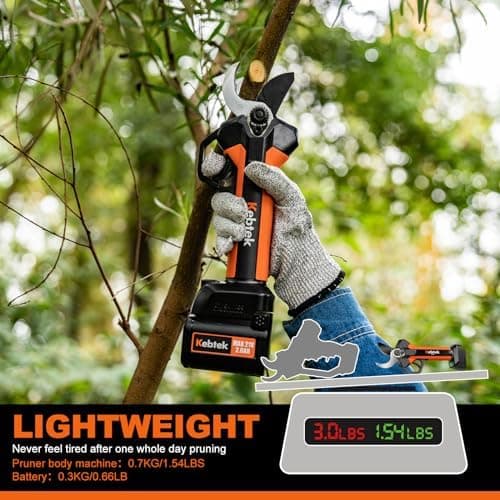 Professionelle Akku-Astschere 33MM Heavy Duty für Profis mit 2Ah Akkus und Bürstenloser Motor