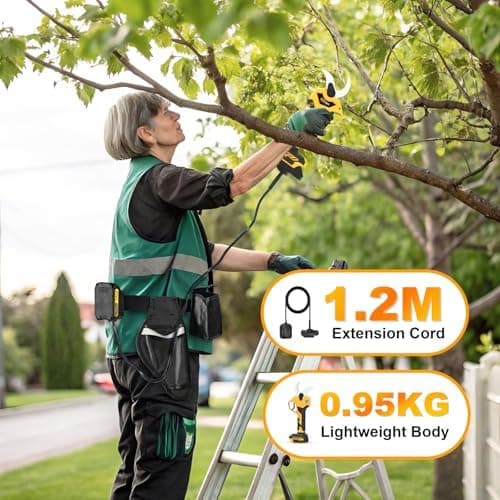 Gisam Akku Gartenschere 60MM 2 x 2Ah Batterie(LED Display)
| Gisam Akku Rosenschere Öffnungseinstellung Hecken Obstbäum