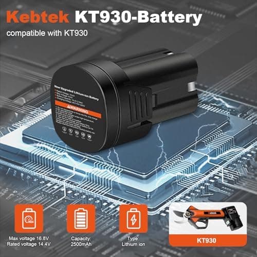 Lithium-Ionen-Akku Ersatz für Elektrowerkzeuge 2500mAh 10C High-Rate Discharge Max 16.8VRated 1|4V für Astscheren  
Lith