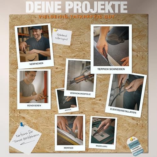 Cuttermesser Klingen 18mm – Premium Ersatz Blades für Teppichmesser – Super scharf und robust I perfekt für universelle