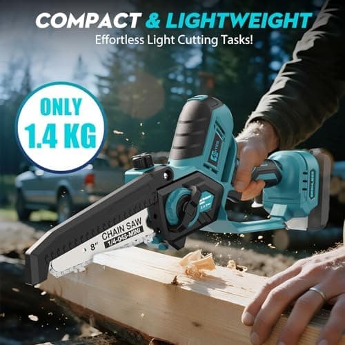 Akku-Kettensäge Makita 18V - 8&10 Zoll Wechselblattbar - bürstenlos für Holzschneidetasks und Baumpflege