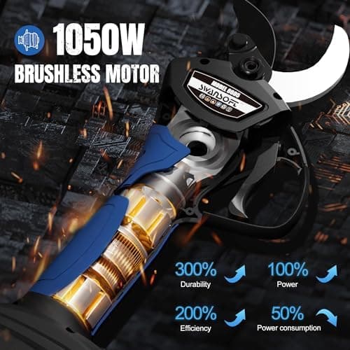 SWANSOFT 8605 Akku Astschere für Olivenbäume und Weinberg mit 1050W Leistung und 40mm Akkuiciausdehnung