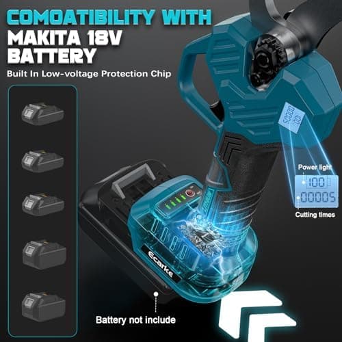 Ecarke Makita-Kompatible Akku-Astschere 18V, 38-50mm Schnittdurchmesser - Profi-Gartenwerkzeug für Effizienz - Ohne Akku
