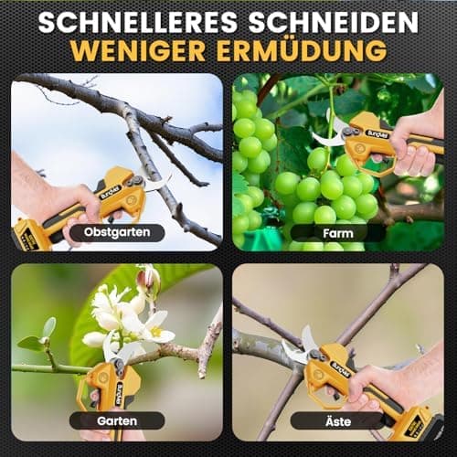Akku Astschere mit 600W Motor - 2 x 21V 4000mAh Akkus - Geschenk für Männer und Frauen zu Valentinstag  
Bürstenlose Gar