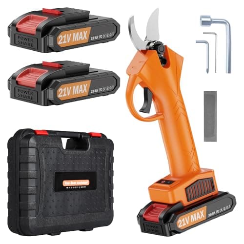 XIAZIR Elektrische Astschere 600W Brushless-Motor, Kabellos für Garten, Obstgarten & Farm 2×21V 2000mAh Akku