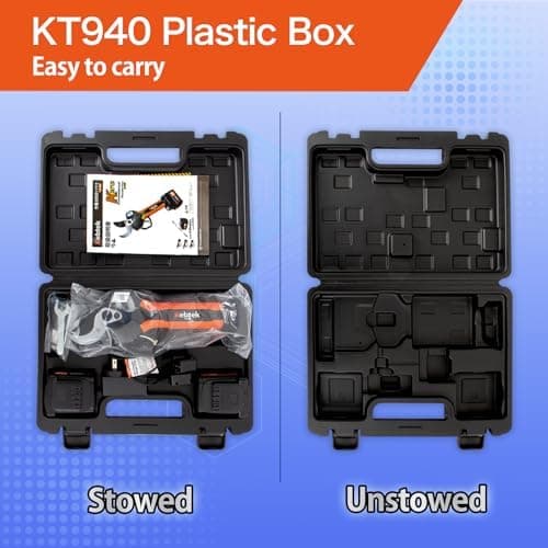 Kunststofftragekoffer KT940 Schwarz | Dauerhafte Aufbewahrungsfunktion | Werkzeugkoffer Organizer