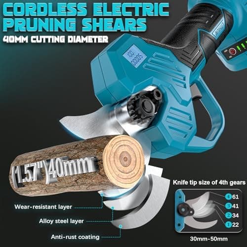 Ecarke Makita-Kompatible Akku-Astschere 18V, 38-50mm Schnittdurchmesser - Profi-Gartenwerkzeug für Effizienz - Ohne Akku