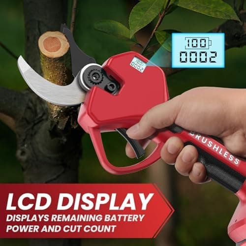 Akku Astschere Teleskop 2000mAh 2-In-1 Baumbeschneidung, Verlängerung |5m, 6-10 Arbeitsstunden, LCD Display