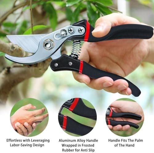 Kynup Profi Gartenschere mit SK-5 Stahl & Sicherungssperre für professionelle Baumwärter