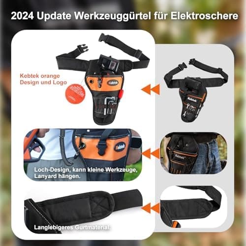 Kebtek Handscheren-Hängetasche Elektri-Gartenschere robust Konstruktionswerkzeuggürtel Batterietasche