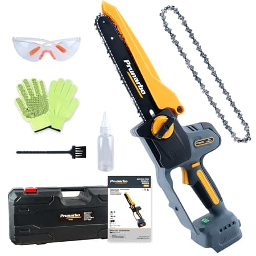 Prunarbo Akku-Kettensäge 900W Brushless PR-E8 - ideal für Gartenarbeit & Heimwerken & Holzbearbeitung 8" 2x |0Ah