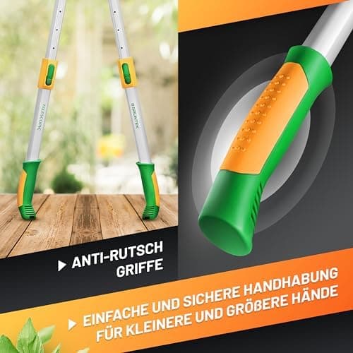 GRÜNTEK SMART-CUT AMBOSS-Astschere 685-1015 mm, gehärtete Klinge, 7-Fach verstellbare Griffe, perfekt für Baumkötter!