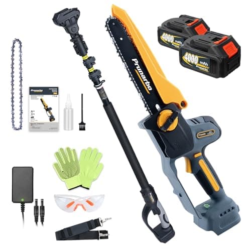 Prunarbo Akku-Kettensäge 900W Brushless PR-E8 - ideal für Gartenarbeit & Heimwerken & Holzbearbeitung 8" 2x |0Ah