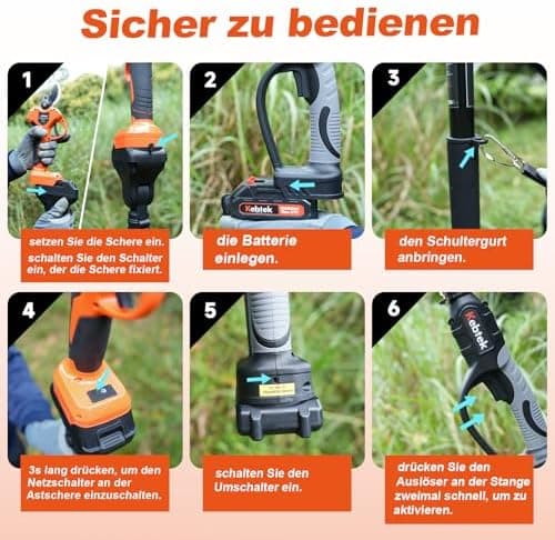 Kebtek Lang Teleskopstiel Verlängerung für B05540 Elektrische Gartenschere - Baumhöhenzugäng und Flexibilität - B0-Pole