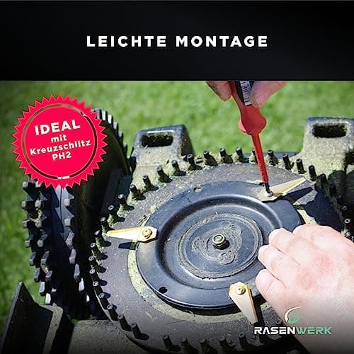 RASENWERK® Hochwertige Mährobotermesser für Bosch Indego - Universal Ersatzklingen - Titancarbid legierte Klingen, 36 St