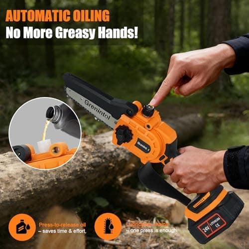 Akku-Kettensäge Mini 6000mAh 1000W Motor für Gartenarbeit